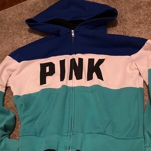 Victoria's Secret women’s jacket Blue, White, and Teal